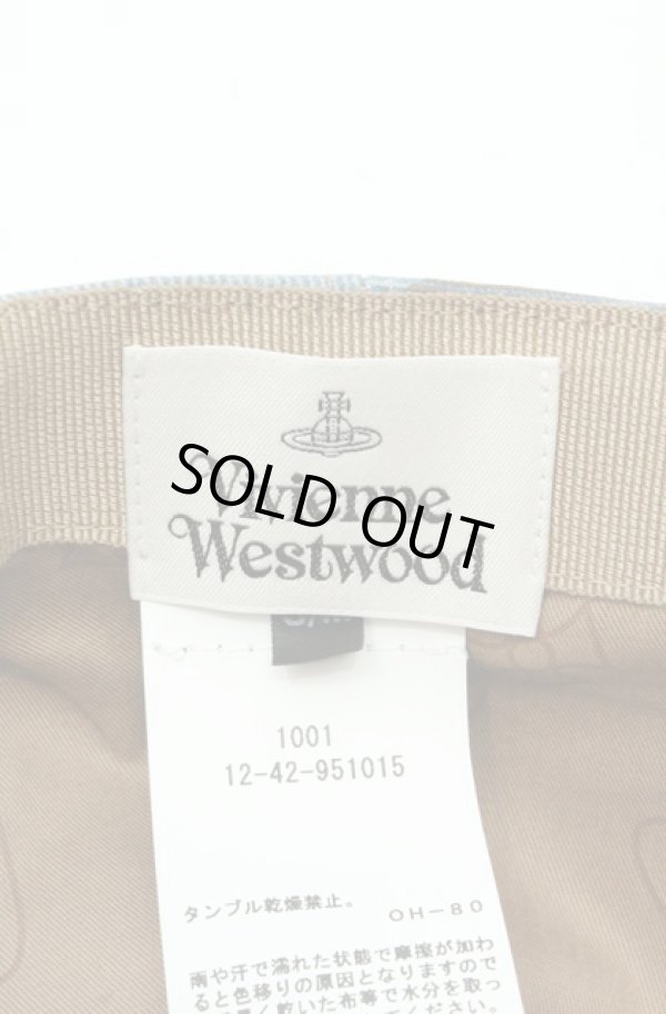 画像5: ヴィヴィアンウエストウッド 中古 / チェックキャップ  ブルー  O-26-02-15-091-ha-YM-OS (5)