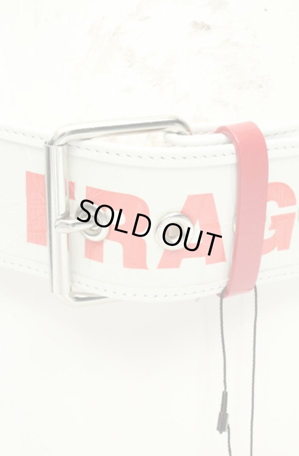 画像2: ANGLOMANIA 中古 / FRAGILE ワイドベルト  ホワイト  O-26-02-15-101-gd-YM-OS (2)