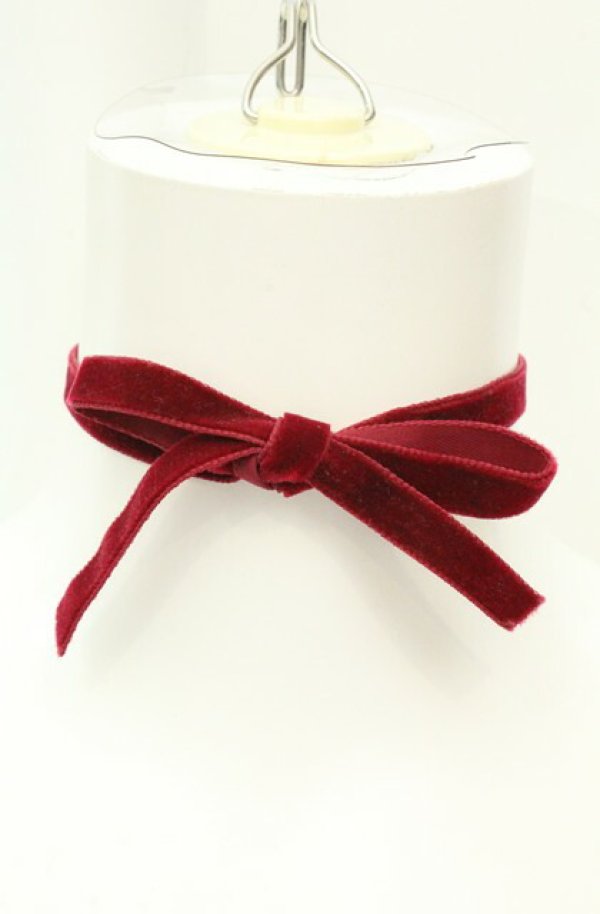 画像3: ヴィヴィアンウエストウッド 中古 / 別珍チョーカー  ゴールドｘワイン  O-26-02-15-102-ac-YM-OS (3)