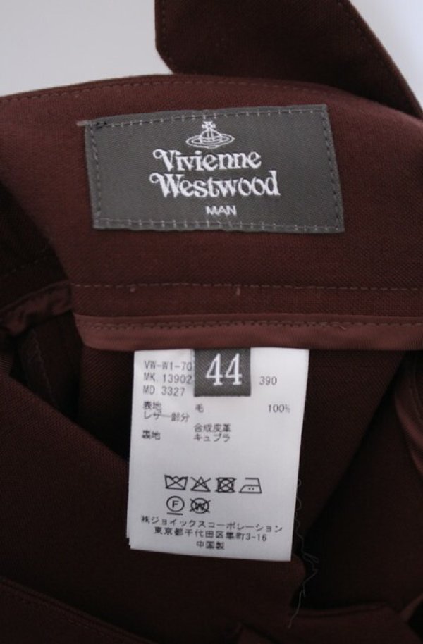 画像5: ヴィヴィアンウエストウッド MAN 中古 / クレイジーベルトトラウザーズパンツ 44 ワイン  O-26-02-15-010-pa-YM-OS (5)