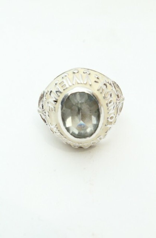 画像2: ヴィヴィアンウエストウッド 中古 / カレッジリング M(約15号） ホワイトｘクリア  O-26-02-15-106-rg-YM-OS (2)