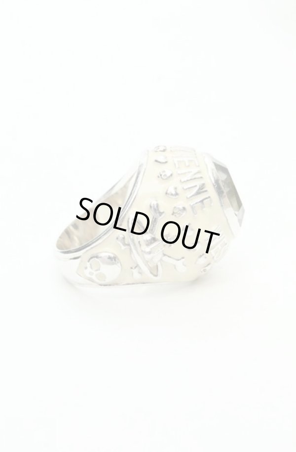 画像4: ヴィヴィアンウエストウッド 中古 / カレッジリング M(約15号） ホワイトｘクリア  O-26-02-15-106-rg-YM-OS (4)