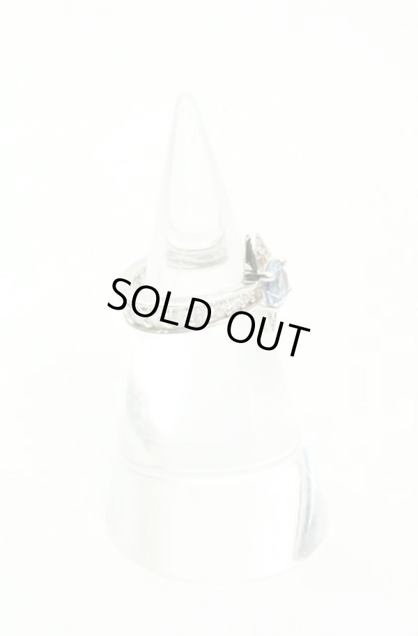 画像2: ヴィヴィアンウエストウッド 中古 / Maitena リング XXS（5号） シルバーｘアクアブルー  O-26-02-15-107-rg-YM-OS (2)