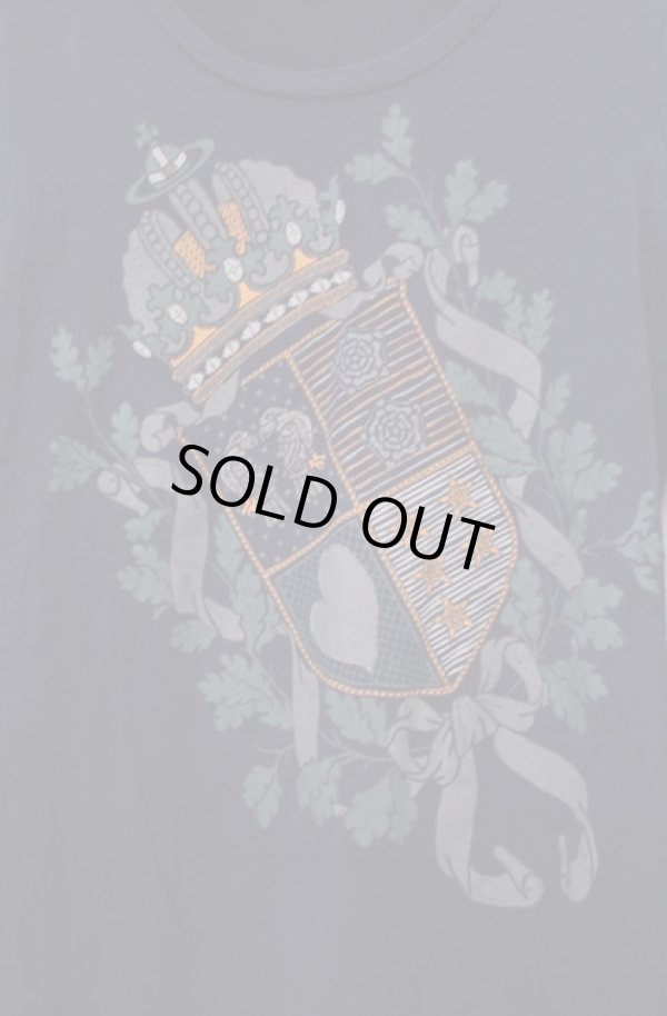 画像2: ヴィヴィアンウエストウッド 中古 / エンブレムプリントカットソー  ネイビー  O-26-02-15-011-to-YM-OS (2)