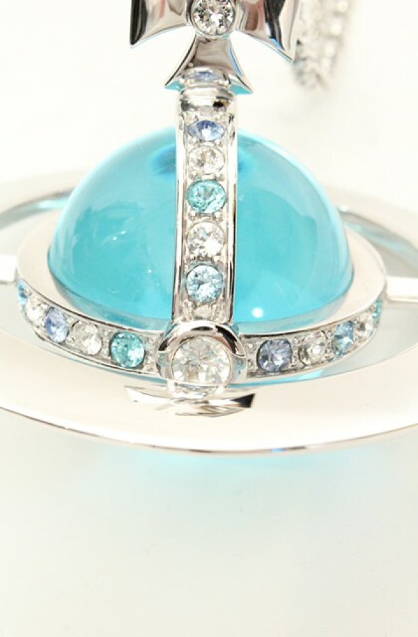 画像3: ヴィヴィアンウエストウッド 中古 / ジャイアントオーブネックレス  シルバーｘブルー  O-26-02-15-113-nl-YM-OS (3)