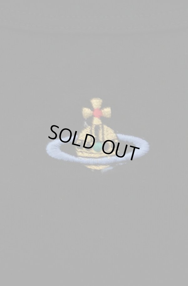 画像2: ヴィヴィアンウエストウッド 中古 / カラーオーブ刺繍ラウンドカットソー S ブラック  O-26-02-15-012-to-IG-OS (2)