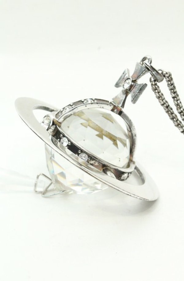 画像4: ヴィヴィアンウエストウッド 中古 / Crystal Dropジャイアントペンダント  シルバー  O-26-02-15-114-nl-YM-OS (4)