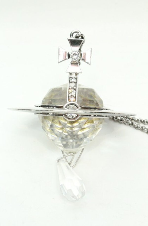 画像5: ヴィヴィアンウエストウッド 中古 / Crystal Dropジャイアントペンダント  シルバー  O-26-02-15-114-nl-YM-OS (5)