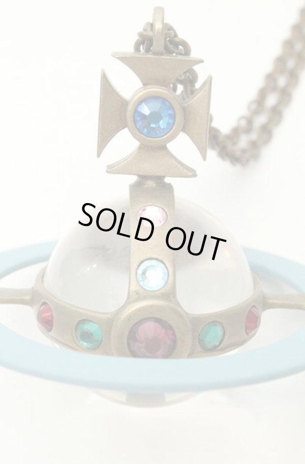 画像3: ヴィヴィアンウエストウッド 中古 / ヴィンテージジャイアントオーブペンダント  ブルーｘゴールド  O-26-02-15-115-nl-YM-OS (3)