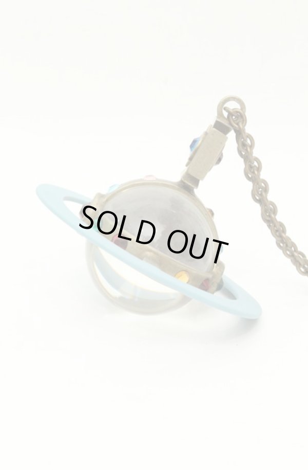 画像4: ヴィヴィアンウエストウッド 中古 / ヴィンテージジャイアントオーブペンダント  ブルーｘゴールド  O-26-02-15-115-nl-YM-OS (4)