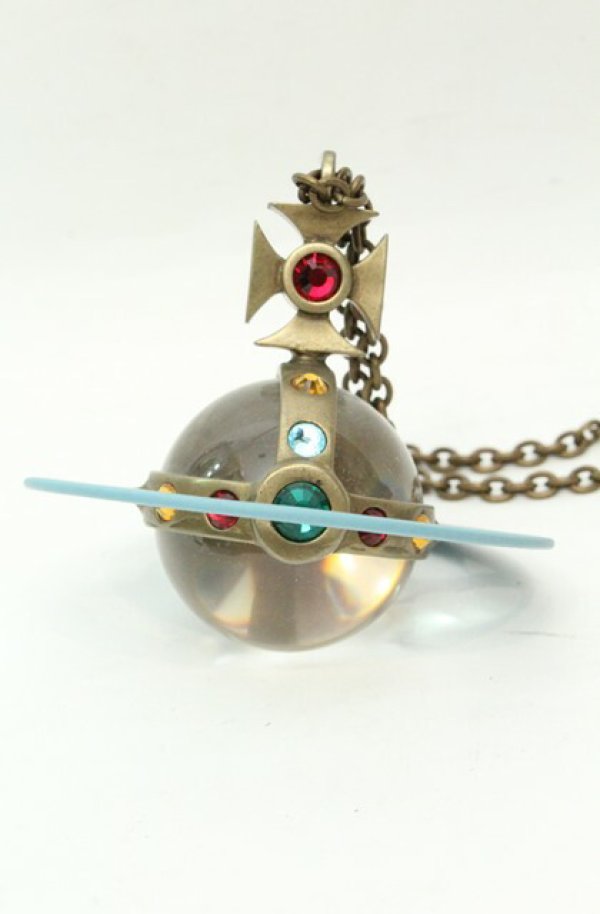 画像5: ヴィヴィアンウエストウッド 中古 / ヴィンテージジャイアントオーブペンダント  ブルーｘゴールド  O-26-02-15-115-nl-YM-OS (5)