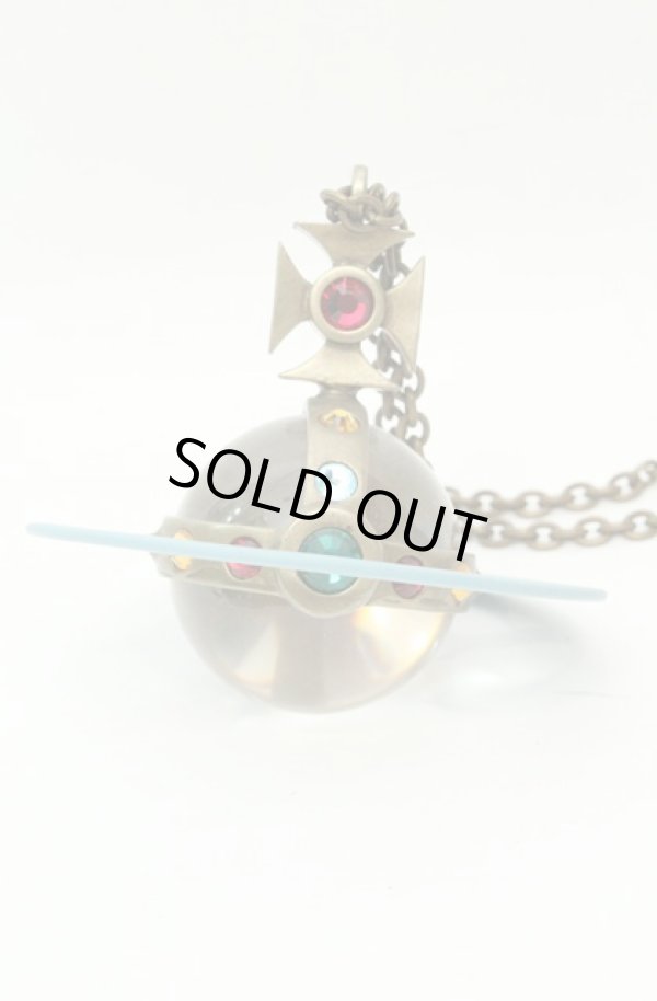 画像5: ヴィヴィアンウエストウッド 中古 / ヴィンテージジャイアントオーブペンダント  ブルーｘゴールド  O-26-02-15-115-nl-YM-OS (5)