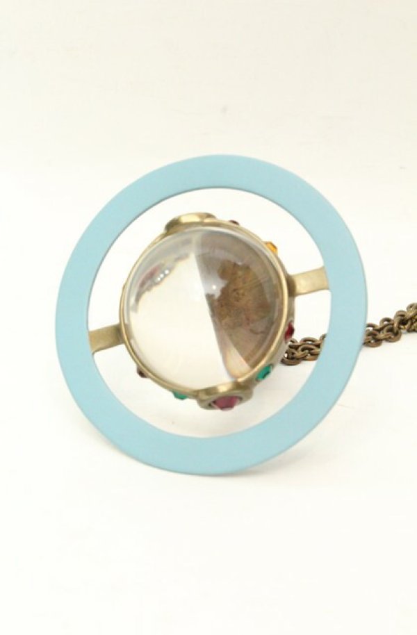 画像6: ヴィヴィアンウエストウッド 中古 / ヴィンテージジャイアントオーブペンダント  ブルーｘゴールド  O-26-02-15-115-nl-YM-OS (6)