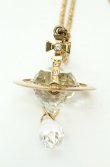 画像2: ヴィヴィアンウエストウッド 中古 / Crystal Dropスモールペンダント  ゴールド  O-26-02-15-116-nl-YM-OS (2)