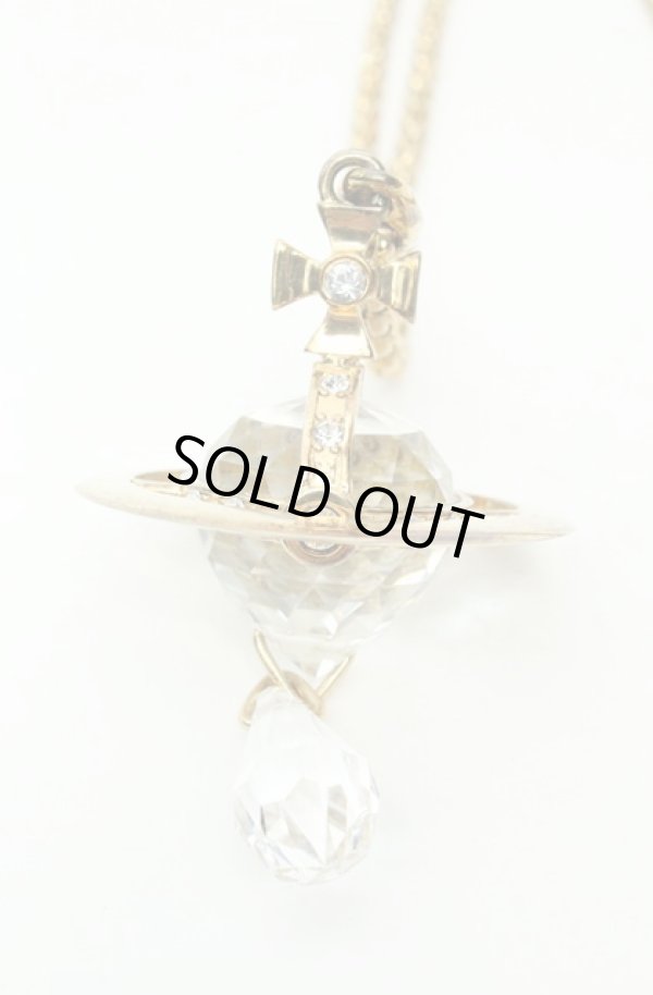 画像2: ヴィヴィアンウエストウッド 中古 / Crystal Dropスモールペンダント  ゴールド  O-26-02-15-116-nl-YM-OS (2)