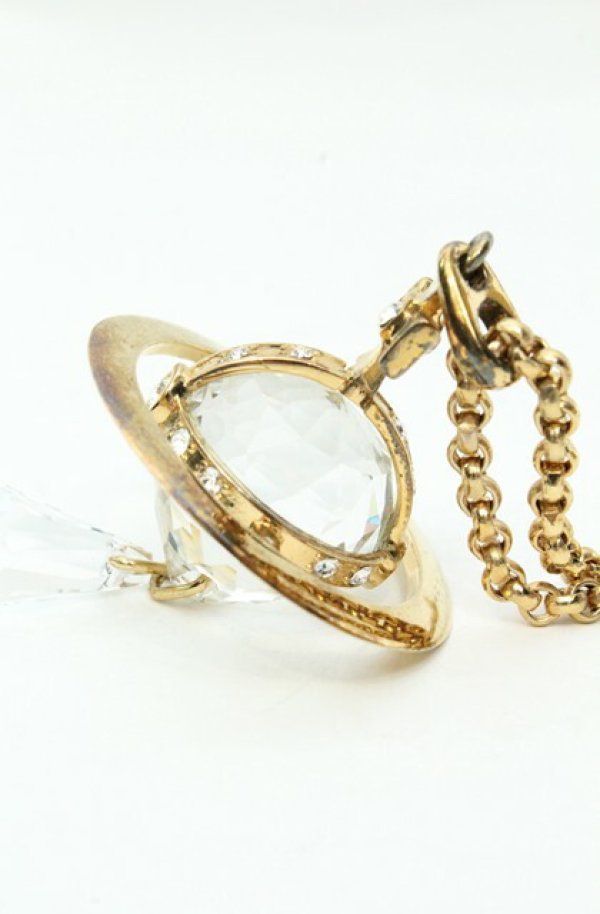 画像3: ヴィヴィアンウエストウッド 中古 / Crystal Dropスモールペンダント  ゴールド  O-26-02-15-116-nl-YM-OS (3)