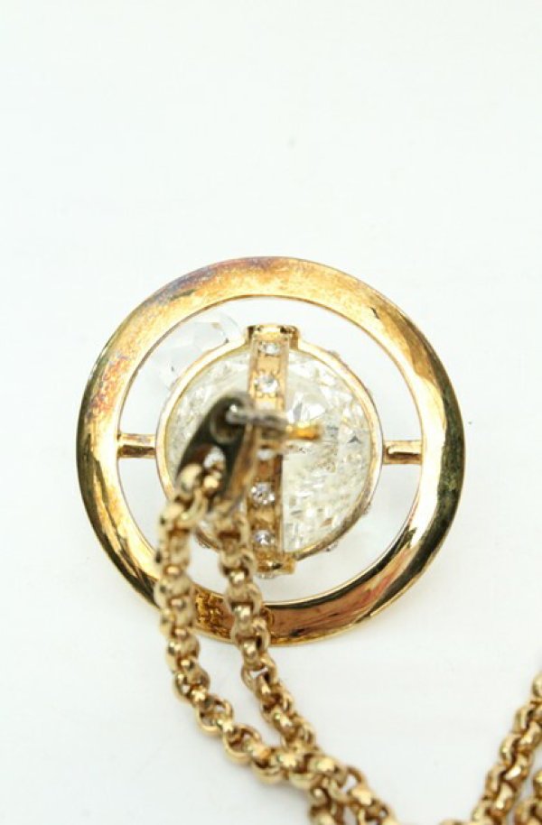 画像4: ヴィヴィアンウエストウッド 中古 / Crystal Dropスモールペンダント  ゴールド  O-26-02-15-116-nl-YM-OS (4)