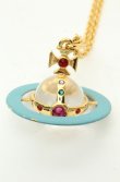 画像2: ヴィヴィアンウエストウッド 中古 / ヴィンテージスモールオーブネックレス  ブルーｘゴールド  O-26-02-15-117-nl-YM-OS (2)