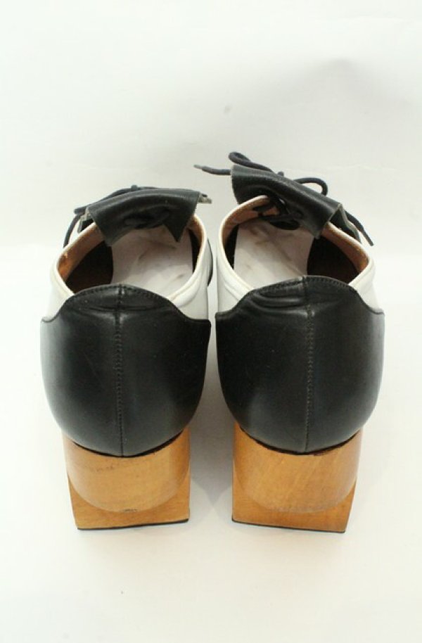 画像5: ヴィヴィアンウエストウッド 中古 / ロッキンホースゴルフコンビ シューズ アウトソール24cm ブラックｘホワイト  O-26-02-15-119-sh-YM-OS (5)