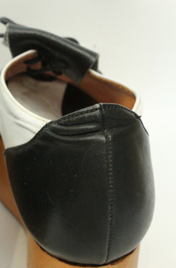 画像6: ヴィヴィアンウエストウッド 中古 / ロッキンホースゴルフコンビ シューズ アウトソール24cm ブラックｘホワイト  O-26-02-15-119-sh-YM-OS (6)