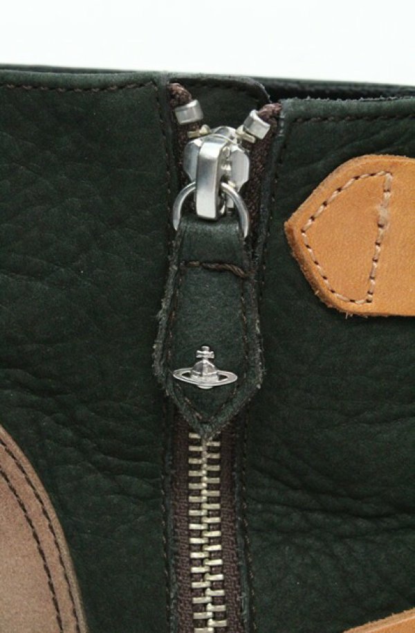 画像8: ヴィヴィアンウエストウッド 中古 / ウェッジソールボンテージブーツ 40（25cm） グリーンｘブラウン  O-26-02-15-121-sh-YM-OS (8)