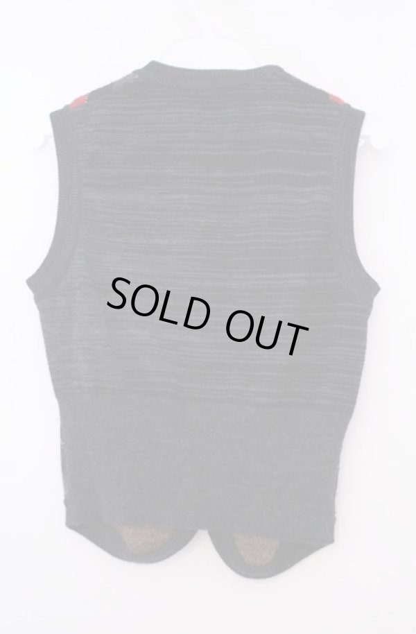 画像3: ヴィヴィアンウエストウッド 中古 / アーガイルニットベスト 2 グレー×レッド  O-26-02-15-013-to-IG-OS (3)