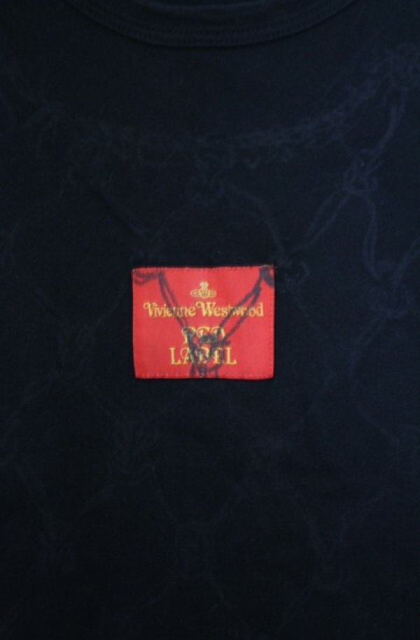 画像2: ヴィヴィアンウエストウッド 中古 / ネットプリントTシャツ S ブラック  O-26-02-15-015-ts-IG-OS (2)