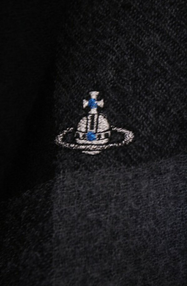 画像2: ヴィヴィアンウエストウッド MAN 中古 / ウールチェックロングシャツ 48 ブラックｘグレー  O-26-02-15-002-bl-YM-OS (2)