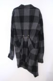 画像3: ヴィヴィアンウエストウッド MAN 中古 / ウールチェックロングシャツ 48 ブラックｘグレー  O-26-02-15-002-bl-YM-OS (3)