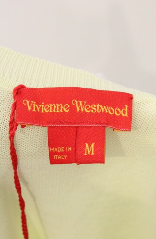 画像4: ヴィヴィアンウエストウッド 中古 / カラーオーブ刺繍半袖サマーニット M ネオングリーン  O-26-02-15-018-to-YM-OS (4)