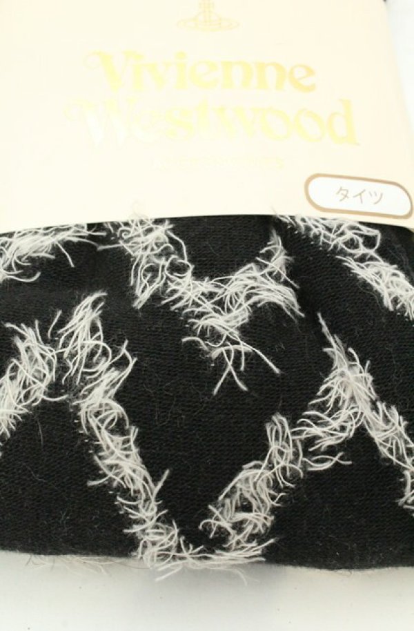 画像2: ヴィヴィアンウエストウッド 中古 / ヘリンボンタイツ M-L ブラック  O-26-02-22-030-gd-YM-OS (2)
