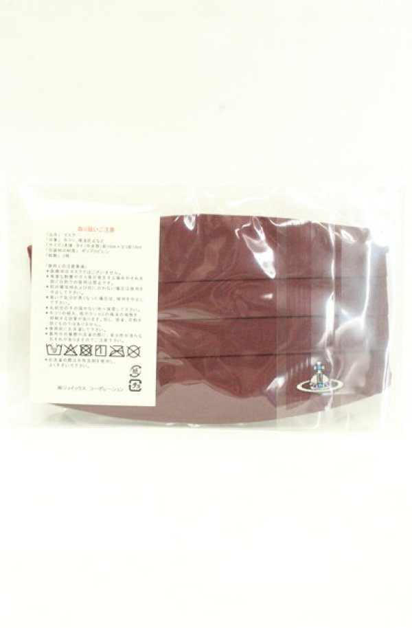 画像3: ヴィヴィアンウエストウッド 中古 / マスク2Pset  リピートオーブ（ブラック）ｘワイン  O-26-02-22-012-gd-YM-OS (3)