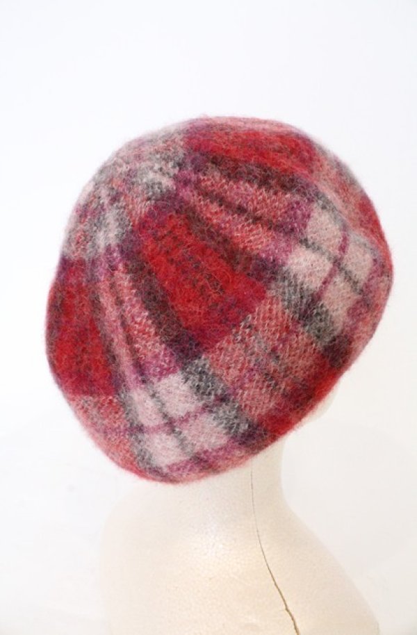 画像4: ヴィヴィアンウエストウッド 中古 / タータンベレー帽  レッド  O-26-03-01-002-ha-YM-OS (4)