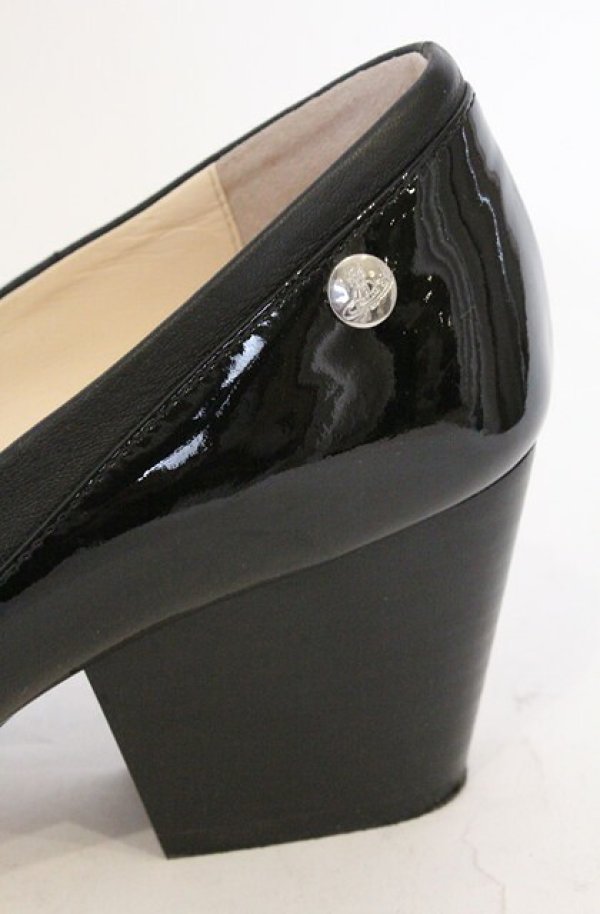 画像6: ヴィヴィアンウエストウッド 中古 / エナメルコンビパンプス 38（24cm） ブラック  O-26-03-01-018-sh-YM-OS (6)