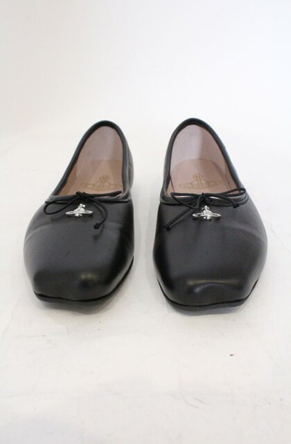 画像2: ヴィヴィアンウエストウッド 中古 / BRIGITTE BALLERINA シューズ（ブリジットバレリーナ） 37（23.5cm） ブラック  O-26-03-01-020-sh-YM-OS (2)