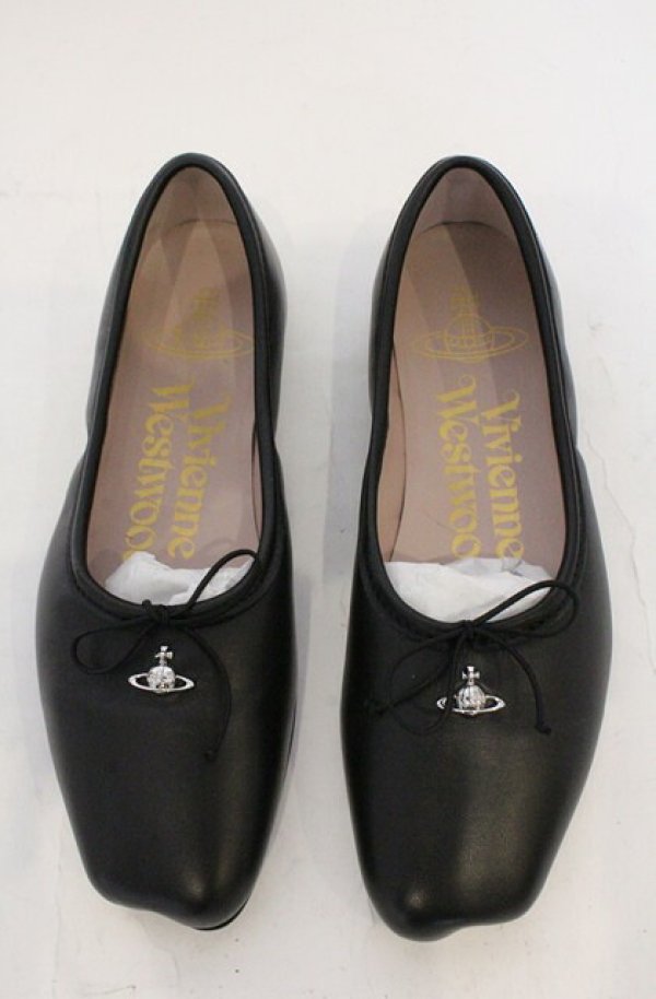 画像3: ヴィヴィアンウエストウッド 中古 / BRIGITTE BALLERINA シューズ（ブリジットバレリーナ） 37（23.5cm） ブラック  O-26-03-01-020-sh-YM-OS (3)