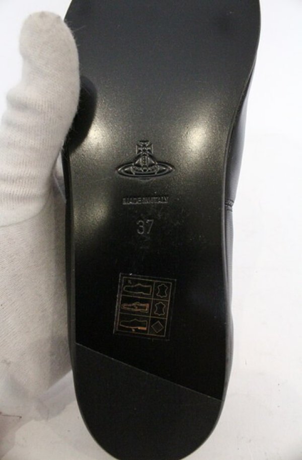 画像10: ヴィヴィアンウエストウッド 中古 / BRIGITTE BALLERINA シューズ（ブリジットバレリーナ） 37（23.5cm） ブラック  O-26-03-01-020-sh-YM-OS (10)