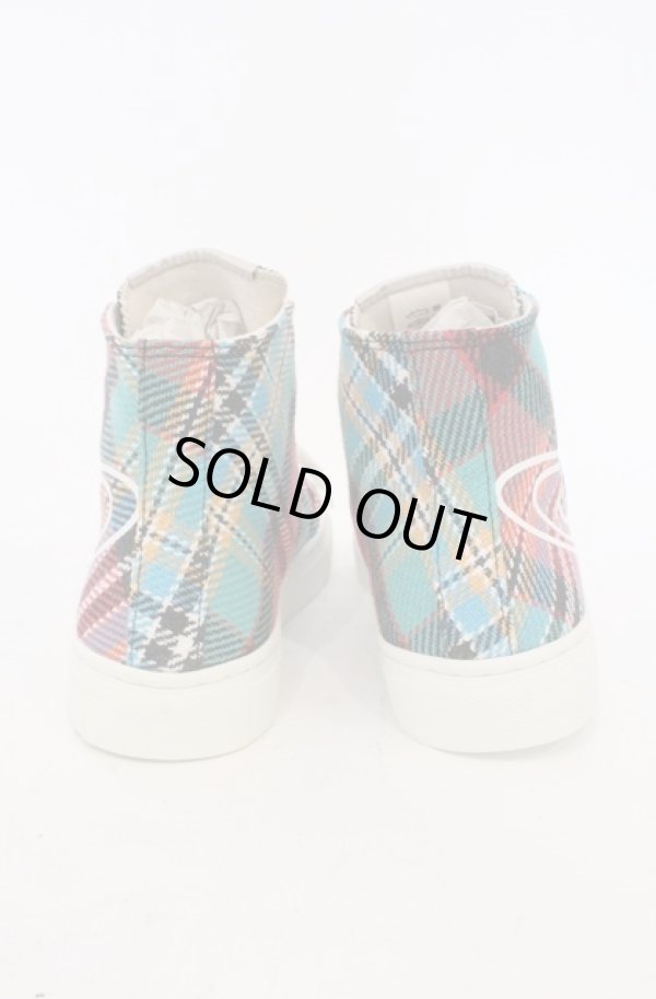 画像5: ヴィヴィアンウエストウッド 中古 / PLIMSOLL HIGH TOPスニーカー（プリムソールハイトップ） 37（23.5cm） マルチ  O-26-03-01-003-sh-YM-ZH (5)