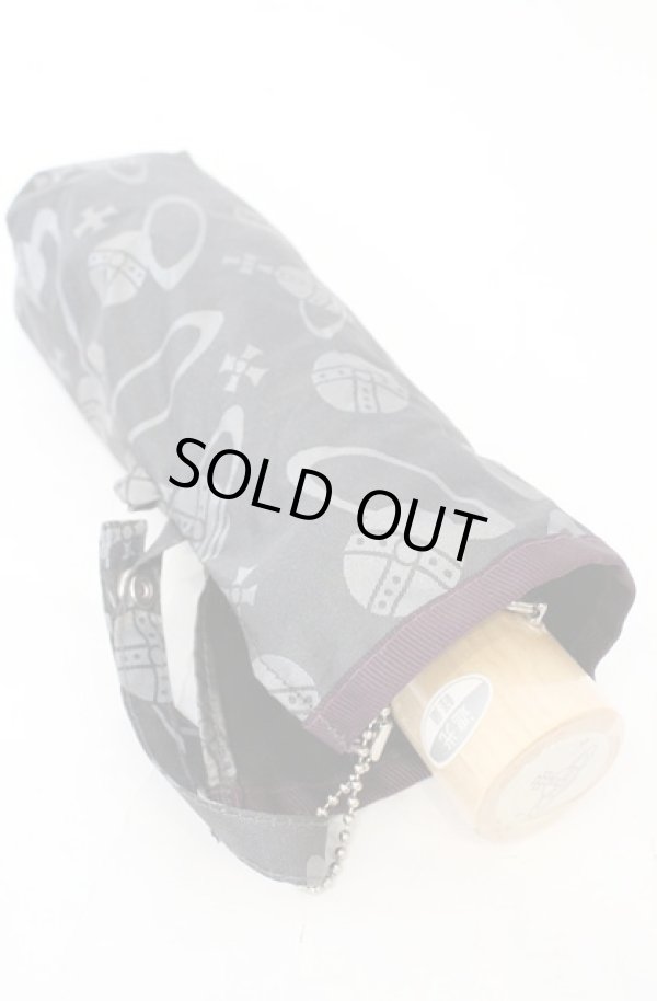 画像2: ヴィヴィアンウエストウッド 中古 / オーブ総柄折リ畳ミ傘  グレー  O-26-03-01-001-gd-YM-OS (2)