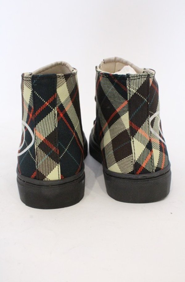 画像4: ヴィヴィアンウエストウッド 中古 / PLIMSOLL HIGH TOPスニーカー（プリムソールハイトップ） 37（23.5cm） マルチ  O-26-03-01-005-sh-YM-OS (4)