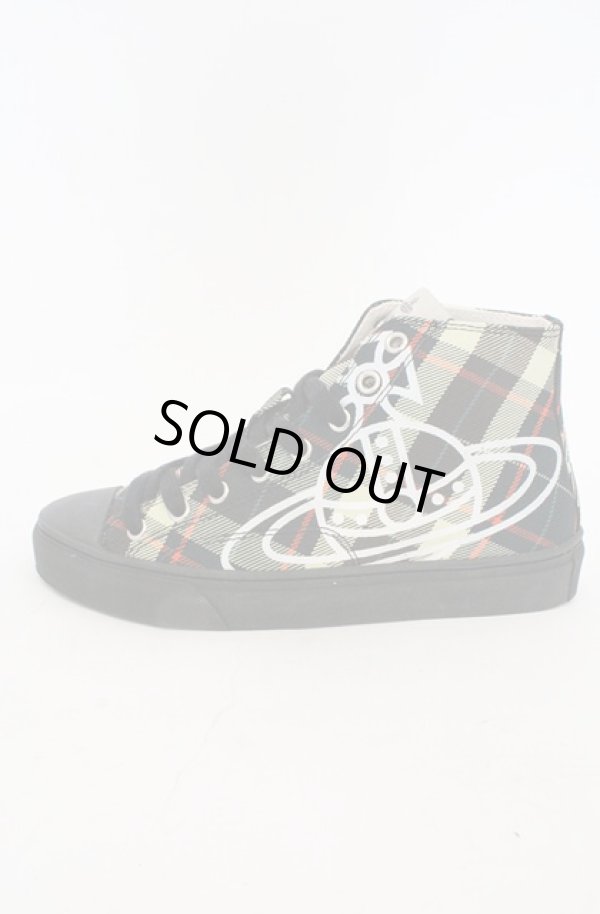 画像5: ヴィヴィアンウエストウッド 中古 / PLIMSOLL HIGH TOPスニーカー（プリムソールハイトップ） 37（23.5cm） マルチ  O-26-03-01-005-sh-YM-ZH (5)