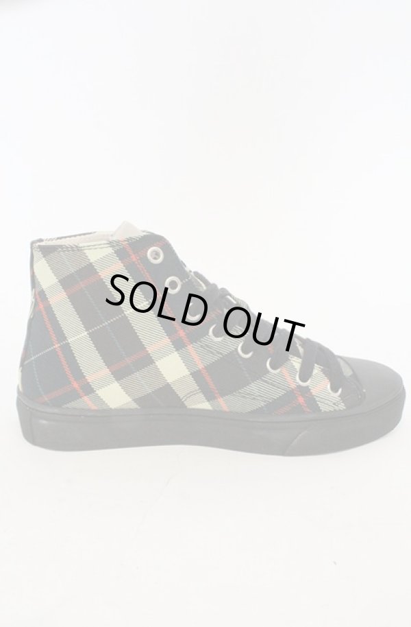 画像6: ヴィヴィアンウエストウッド 中古 / PLIMSOLL HIGH TOPスニーカー（プリムソールハイトップ） 37（23.5cm） マルチ  O-26-03-01-005-sh-YM-ZH (6)