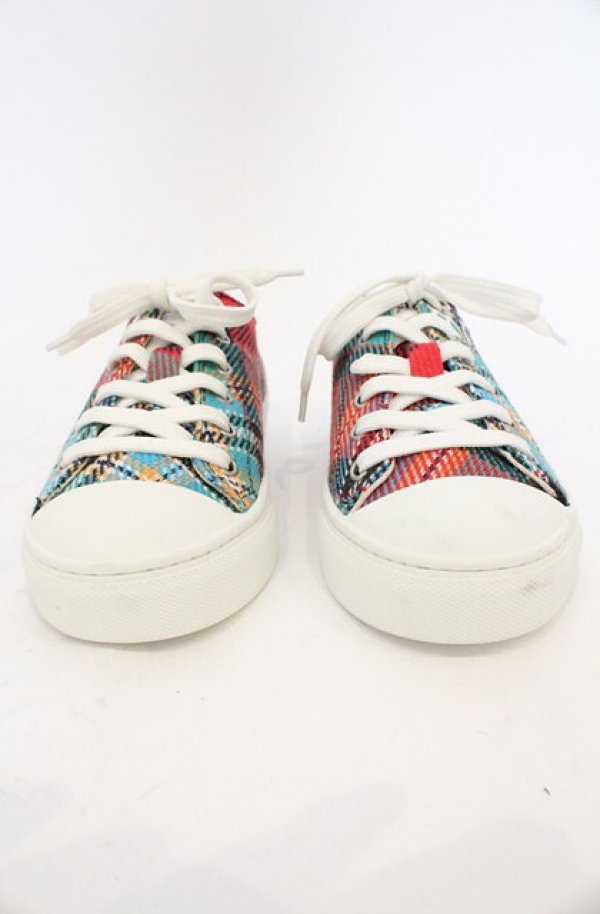 画像2: ヴィヴィアンウエストウッド 中古 / PLIMSOLL LOW TOPスニーカー（プリムソールロウトップ） 37（23.5cm） マルチ  O-26-03-01-006-sh-YM-OS (2)