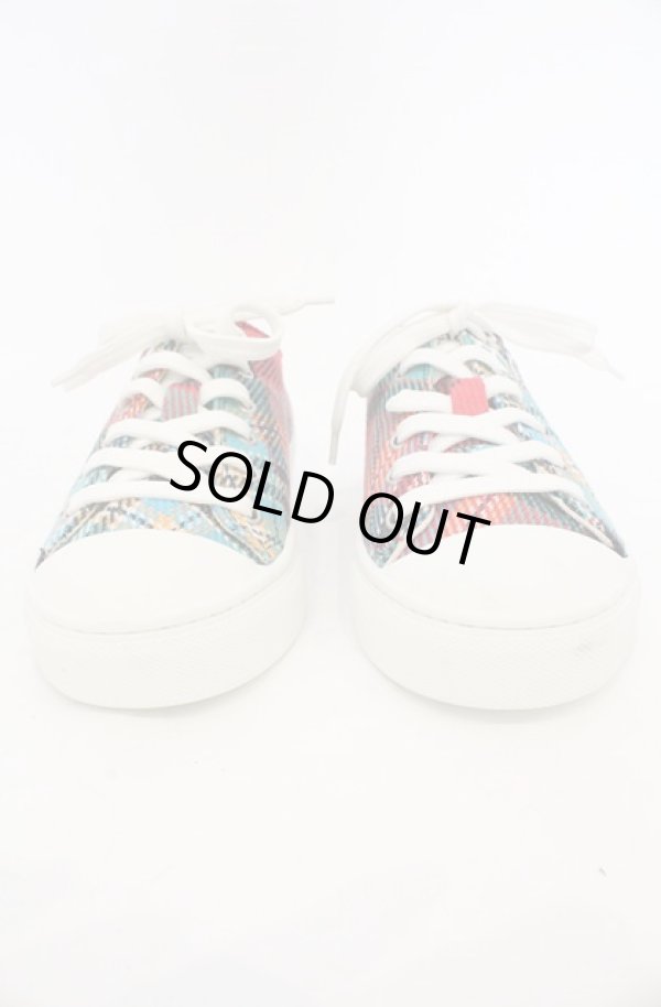 画像2: ヴィヴィアンウエストウッド 中古 / PLIMSOLL LOW TOPスニーカー（プリムソールロウトップ） 37（23.5cm） マルチ  O-26-03-01-006-sh-YM-ZH (2)