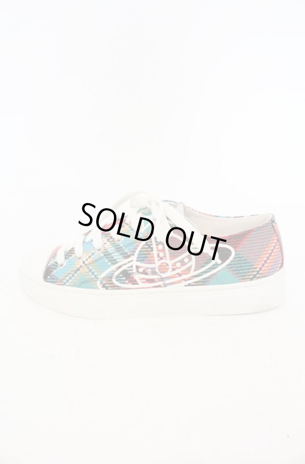 画像6: ヴィヴィアンウエストウッド 中古 / PLIMSOLL LOW TOPスニーカー（プリムソールロウトップ） 37（23.5cm） マルチ  O-26-03-01-006-sh-YM-ZH (6)
