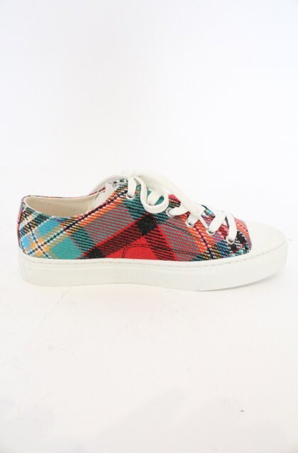 画像7: ヴィヴィアンウエストウッド 中古 / PLIMSOLL LOW TOPスニーカー（プリムソールロウトップ） 37（23.5cm） マルチ  O-26-03-01-006-sh-YM-OS (7)