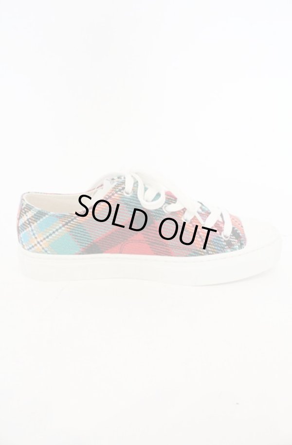 画像7: ヴィヴィアンウエストウッド 中古 / PLIMSOLL LOW TOPスニーカー（プリムソールロウトップ） 37（23.5cm） マルチ  O-26-03-01-006-sh-YM-ZH (7)