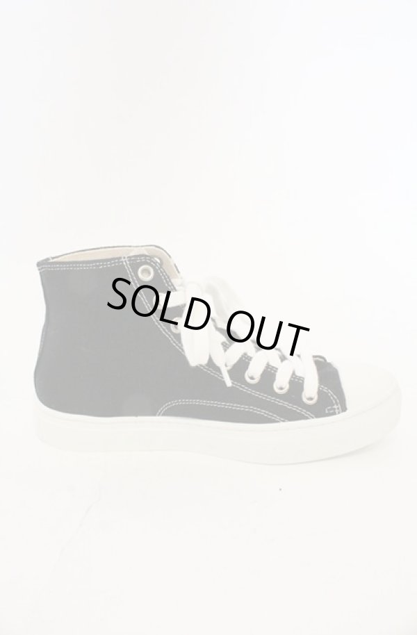 画像7: ヴィヴィアンウエストウッド 中古 / PLIMSOLL HIGH TOP CANVASスニーカー 37（23.5cm） ブラック  O-26-03-01-007-sh-YM-ZH (7)