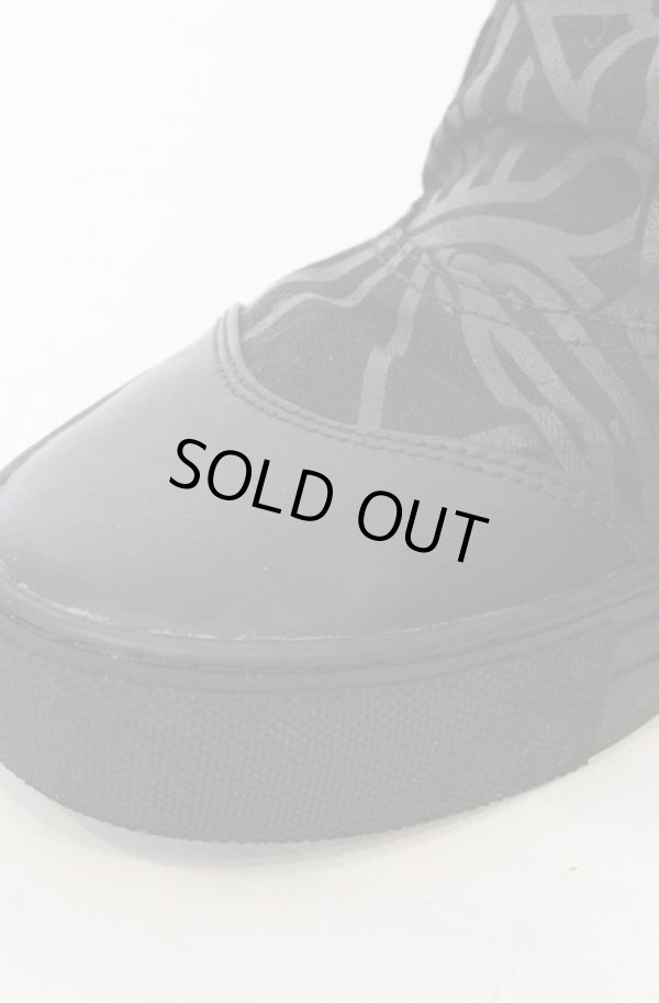 画像4: ANGLOMANIA 中古 / カットラスオーブ総柄ハイカットスニーカー 39（約24.5cm） ブラック  O-26-03-01-008-sh-YM-OS (4)