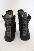 画像5: ANGLOMANIA 中古 / カットラスオーブ総柄ハイカットスニーカー 39（約24.5cm） ブラック  O-26-03-01-008-sh-YM-OS (5)